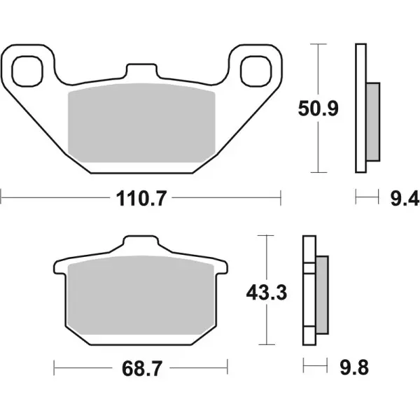 Plaquettes de frein BREMBO route carbone céramique - 07KA0808