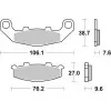 Plaquettes de frein BREMBO route métal fritté - 07KA11SA