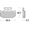 Plaquettes de frein BREMBO Off-Road métal fritté - 07KA12SX