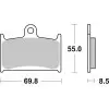 Plaquettes de frein BREMBO route métal fritté - 07SU14SA