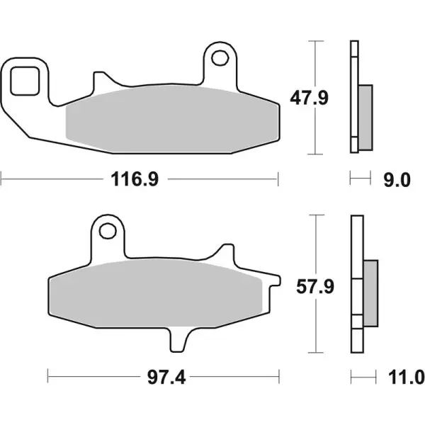Plaquettes de frein BREMBO route carbone céramique - 07SU1509