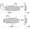 Plaquettes de frein BREMBO route carbone céramique - 07SU1509