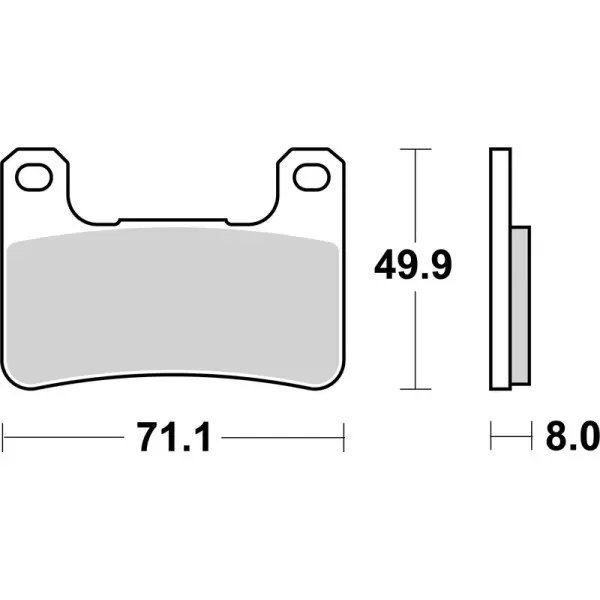 Plaquettes de frein BREMBO route métal fritté - 07SU27SA