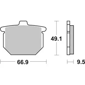 Plaquettes de frein BREMBO route carbone céramique - 07HO0307