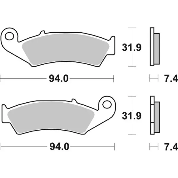 Plaquettes de frein BREMBO route carbone céramique - 07HO2506