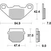 Plaquettes de frein BREMBO route carbone céramique - 07KA0717