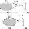 Plaquettes de frein BREMBO route métal fritté - 07KA16SP