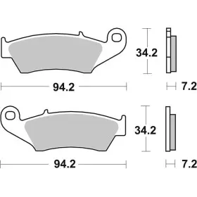 Plaquettes de frein BREMBO Off-Road métal fritté - 07KA17SD