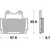 Plaquettes de frein BREMBO route carbone céramique - 07YA1207