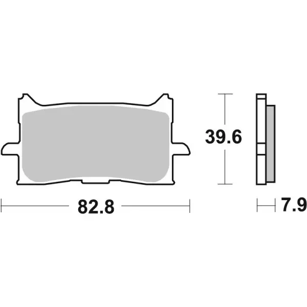 Plaquettes de frein BREMBO route métal fritté - 07HO62SA