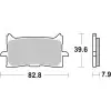 Plaquettes de frein BREMBO route métal fritté - 07HO62SA
