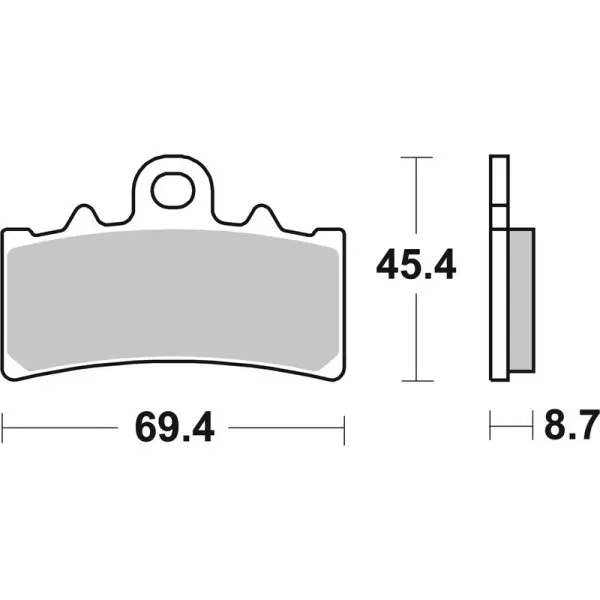Plaquettes de frein BREMBO route carbone céramique - 07GR18CC