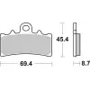 Plaquettes de frein BREMBO route carbone céramique - 07GR18CC