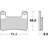 Plaquettes de frein BREMBO type 07SU27 SR métal fritté - sport