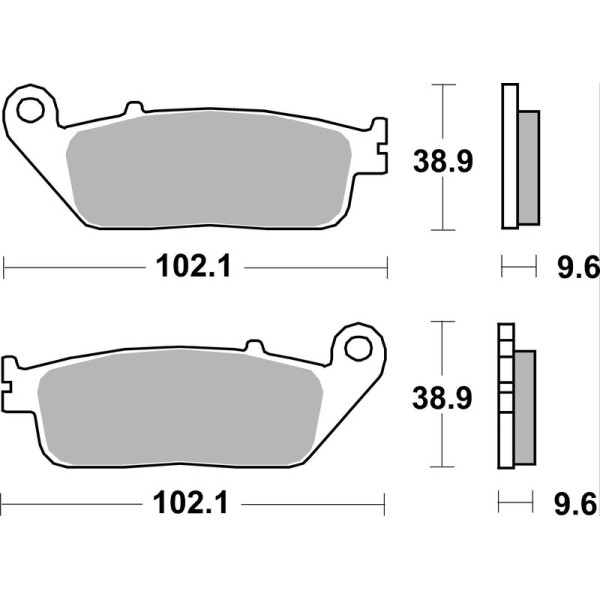 Plaquettes de frein BREMBO route métal fritté - 07HO41LA