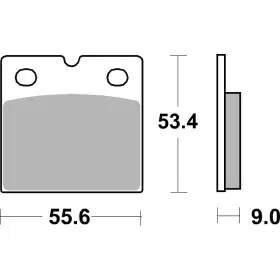 Plaquettes de frein BREMBO route métal fritté - 07BB14SP