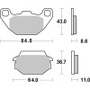 Plaquettes de frein BREMBO Scooter métal fritté - 07022XS