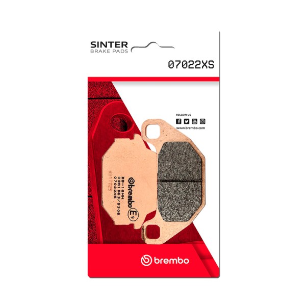 Plaquettes de frein BREMBO Scooter métal fritté - 07022XS