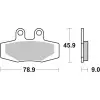 Plaquettes de frein BREMBO route carbone céramique - 07GR6407