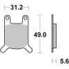 Plaquettes de frein BREMBO route carbone céramique - 07GR0101