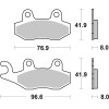 Plaquettes de frein BREMBO route métal fritté - 07YA21LA