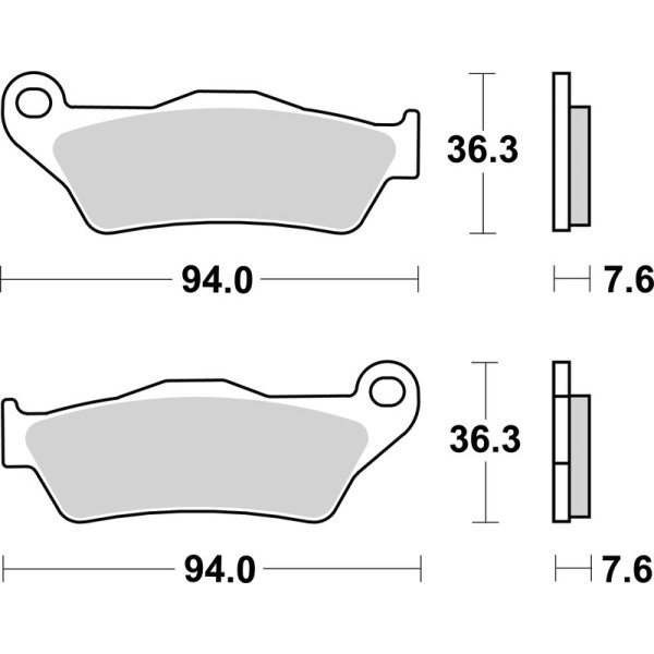Plaquettes de frein BREMBO carbone céramique - 07BB04CC