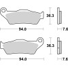 Plaquettes de frein BREMBO carbone céramique - 07BB04CC