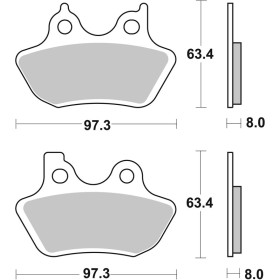Plaquettes de frein BREMBO carbone céramique - 07HD16CC