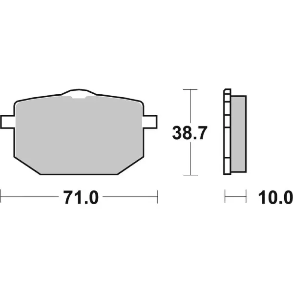 Plaquettes de frein BREMBO route métal fritté - 07YA18SA