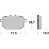 Plaquettes de frein BREMBO route métal fritté - 07YA18SA