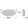 Plaquettes de frein BREMBO Scooter métal fritté - 07059XS