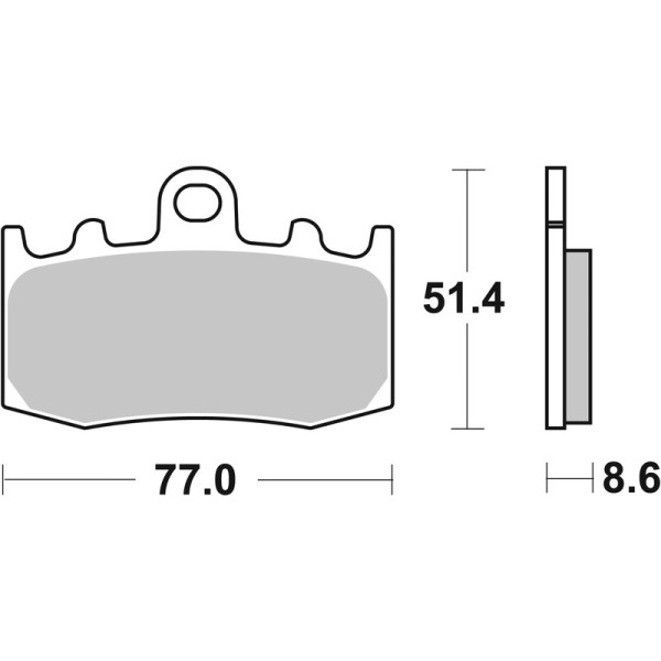 Plaquettes de frein BREMBO route métal fritté - 07BB26LA