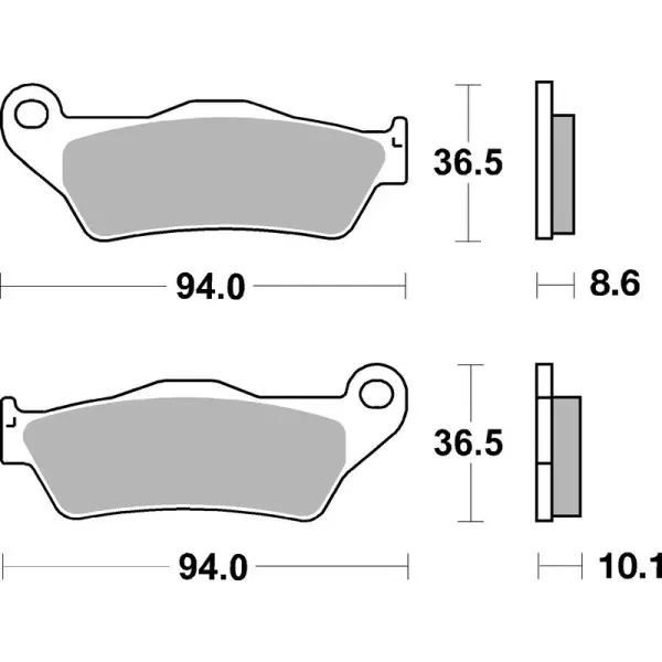 Plaquettes de frein BREMBO route métal fritté - 07BB28SP