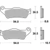 Plaquettes de frein BREMBO route métal fritté - 07BB28SP