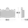 Plaquettes de frein BREMBO route métal fritté - 07SU30SP