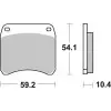 Plaquettes de frein BREMBO route carbone céramique - 07GR6610