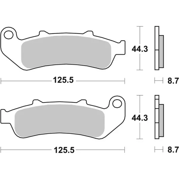Plaquettes de frein BREMBO route métal fritté - 07HO39SA