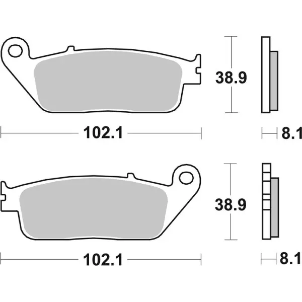Plaquettes de frein BREMBO route carbone céramique - 07HO3005