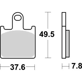 Plaquettes de frein BREMBO route métal fritté - 07KA28SA