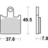 Plaquettes de frein BREMBO route métal fritté - 07KA28SA
