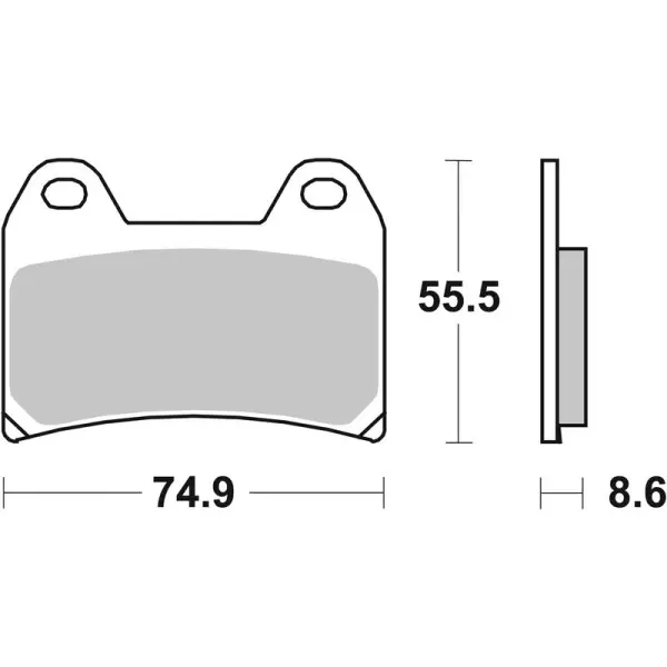 Plaquettes de frein BREMBO route carbone céramique - 07BB1907