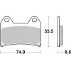 Plaquettes de frein BREMBO route carbone céramique - 07BB1907