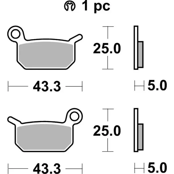 Plaquettes de frein BREMBO Off-Road métal fritté - 07GR70SD