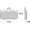 Plaquettes de frein BREMBO route carbone céramique - 07BB2607