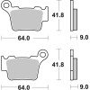 Plaquettes de frein BREMBO Off-Road TT carbone céramique - 07BB27TT