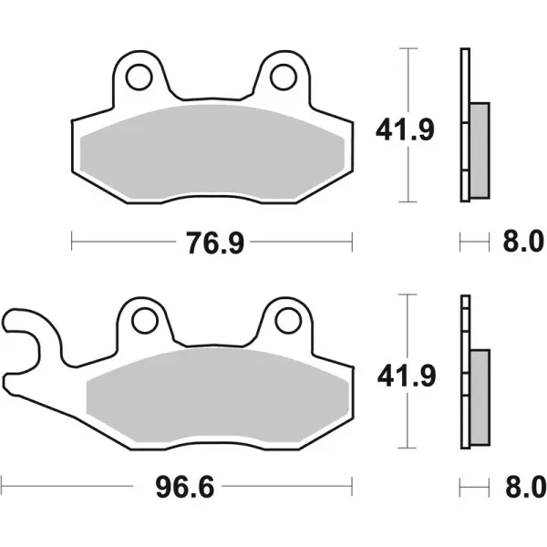 Plaquettes de frein BREMBO route métal fritté - 07SU12SP