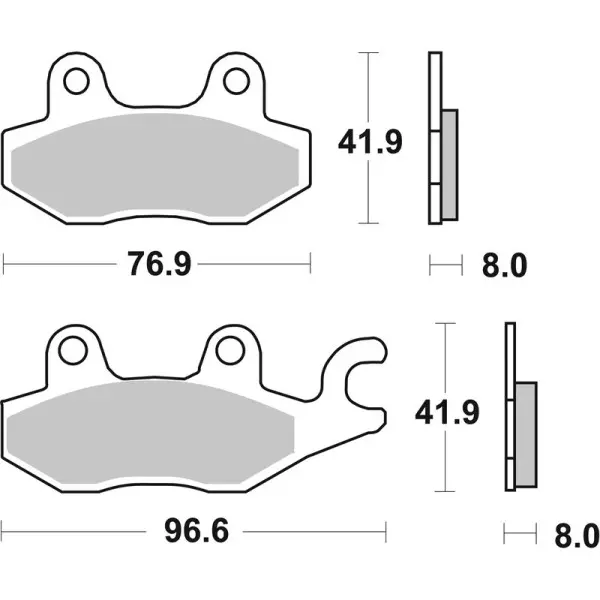Plaquettes de frein BREMBO route carbone céramique - 07YA2206