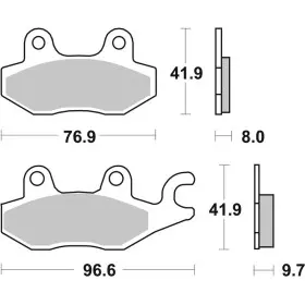 Plaquettes de frein BREMBO route métal fritté - 07YA20SP