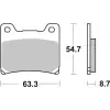 Plaquettes de frein BREMBO route carbone céramique - 07YA1107