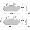 Plaquettes de frein BREMBO route carbone céramique - 07YA2508